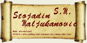 Stojadin Maljukanović vizit kartica